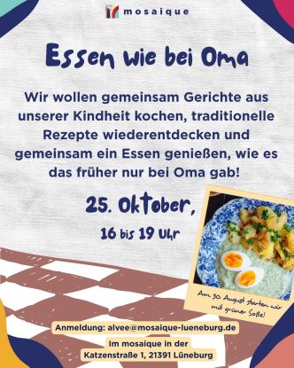 Essen wie bei Oma - Gemeinsam Kochen, &copy; mosaique