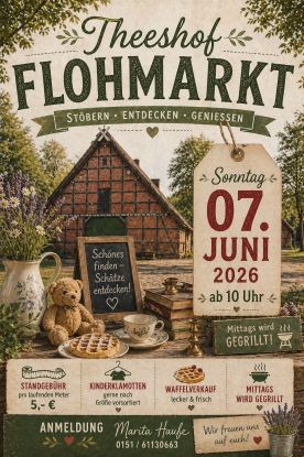 Flohmarkt auf dem Theeshof, &copy; Heimatbund Schneverdingen e.V.