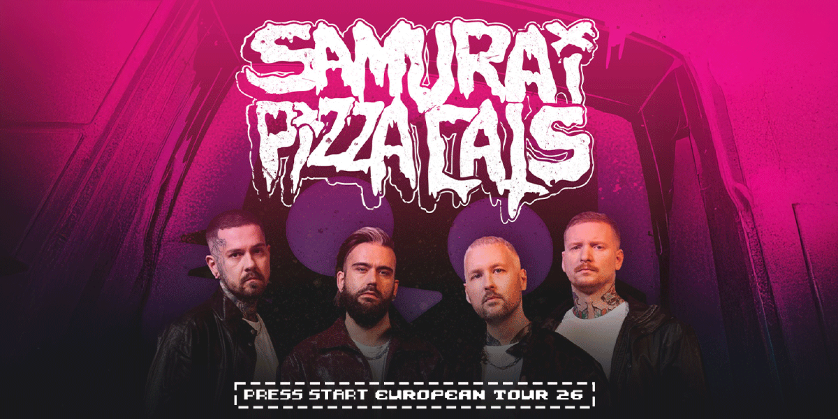 Samurai Pizza Cats - Press Start European Tour 2026, &copy; links im Bild