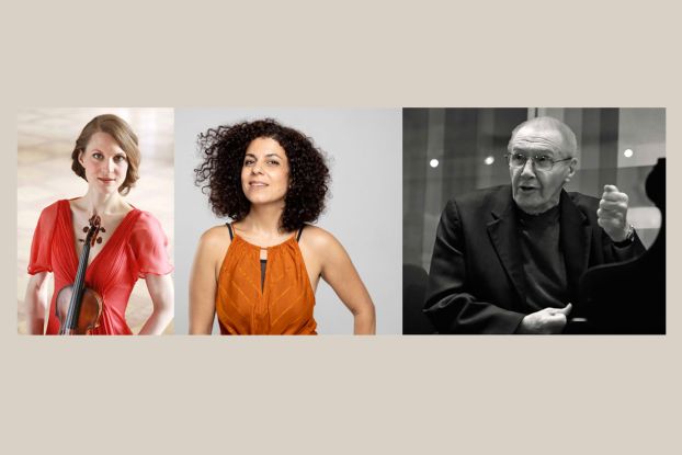 Konzert zum 100. Gebustatag von Gy&ouml;rgy Kurt&aacute;g, &copy; &copy; Abb. Uwe Arens (l.) |Kira Vygrivach | Lenke Szil&aacute;gyi