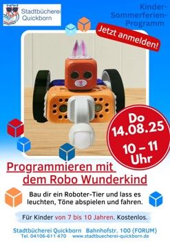 Robo Wunderkind, © Stadtbücherei Quickborn