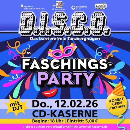 D.I.S.C.O. - Das barrierefreie Tanzvergn&uuml;gen - Fasching, Quelle: Reservix