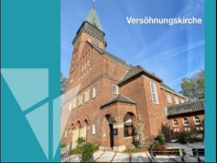 Vers&ouml;hnungskirche Eilbek, &copy; erstellt mit canva / Foto: A. Zielke