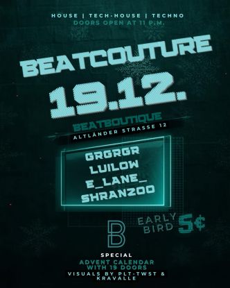 Flyer der Veranstaltung, © Beat Boutique