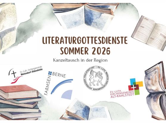 Plakat Literaturgottesdienste, &copy; Kaja Lenzing/ Canva