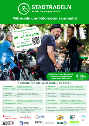 Plakat Stadtradeln 2025, f, © Samtgemeinde Zeven/ Klima Bündnis