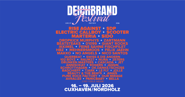 All Days + Camping + Fr&uuml;hanreise - DEICHBRAND Festival 2026, &copy; links im Bild