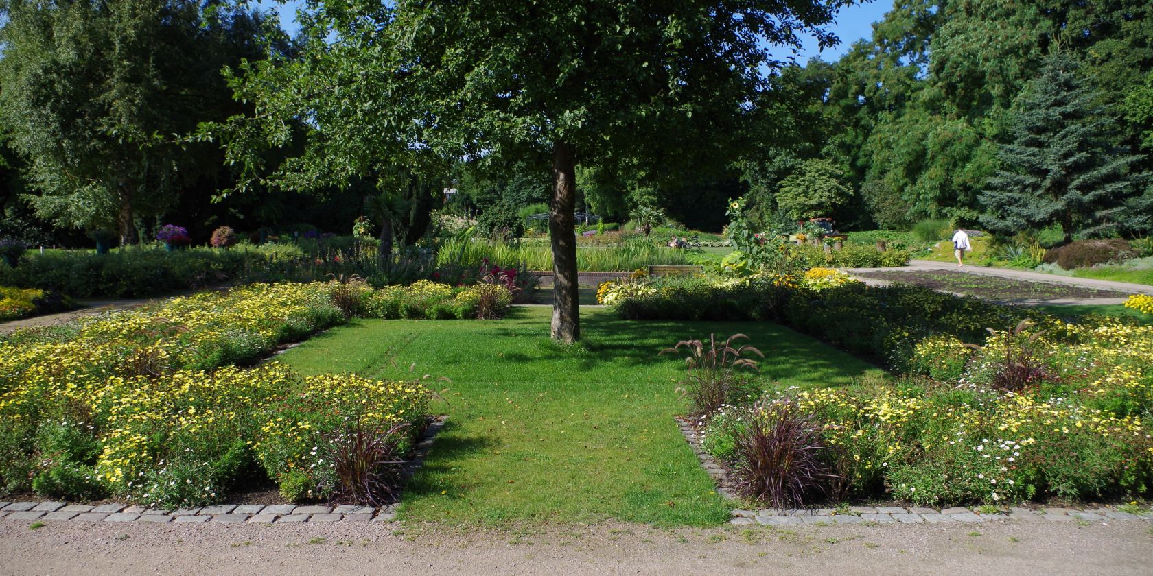 Sommerblumenbeet im Botanischen Sondergarten, &copy; Helge Masch