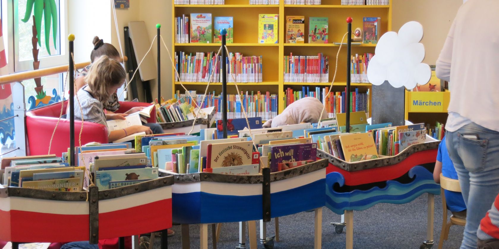 Der Kinderbereich in der Bücherhalle Neuallermöhe, © Bücherhallen Hamburg