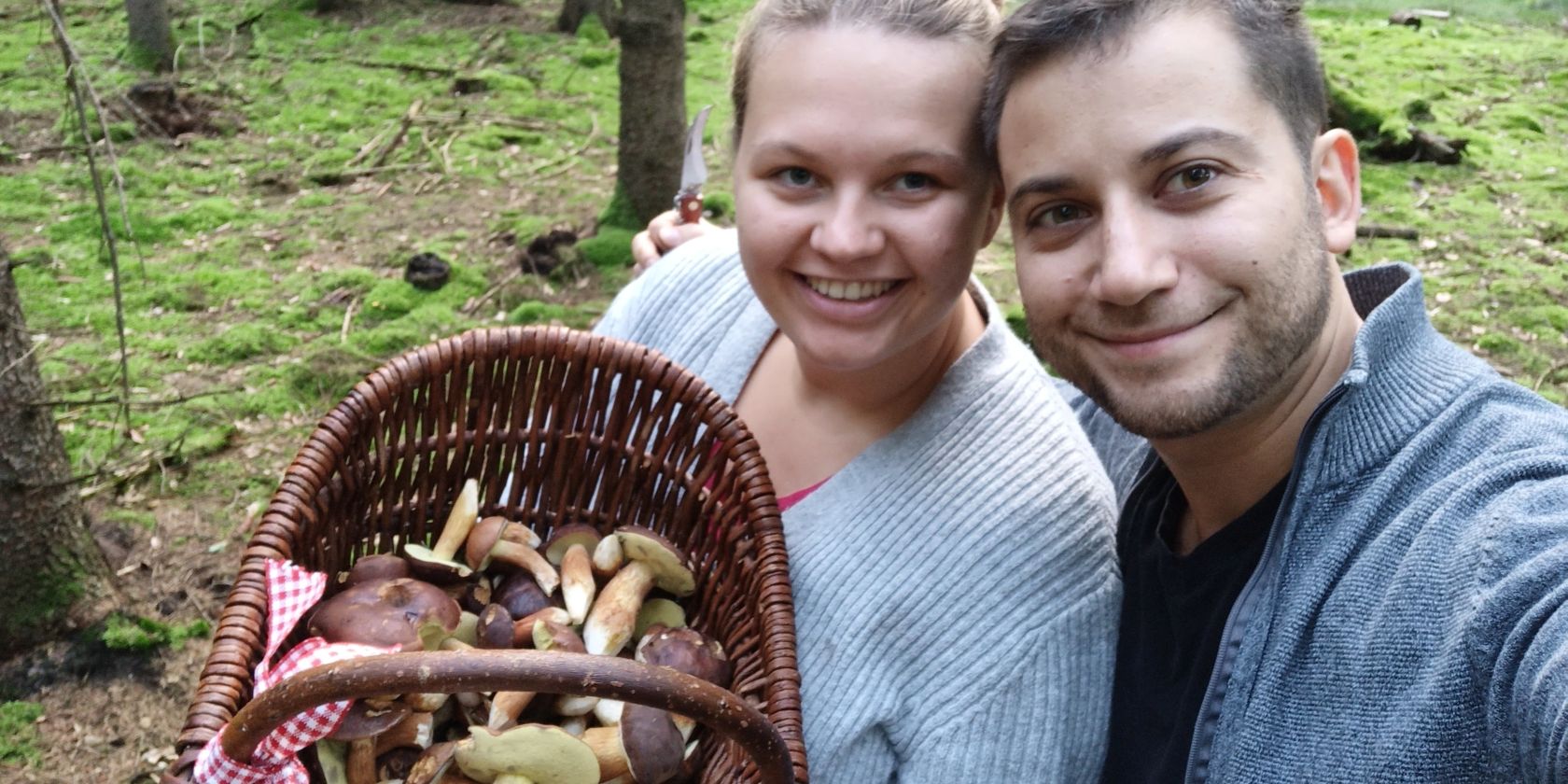 Pilzwanderung Hamburg, Pilzkorb nach Pilzführung im Wald, © Mehmet Cuker
