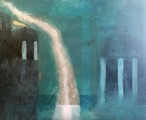 CAMOUFLAGE Ausstellung, Susanne Scheffczyk, Nebel, 120x100cm, &copy; Susanne Scheffczyk