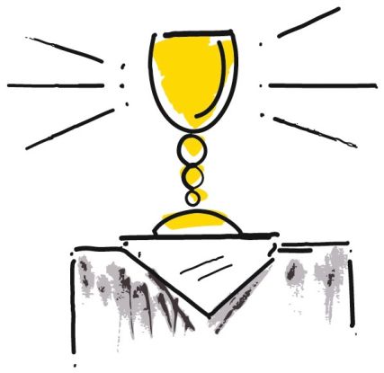 Abendmahlsgottesdienst zur Konfirmation, © Illustration: www.caepsele.de