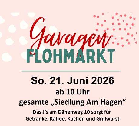 Flyer Garagen-Flohmarkt, &copy; B&uuml;rgergemeinschaft Am Hagen
