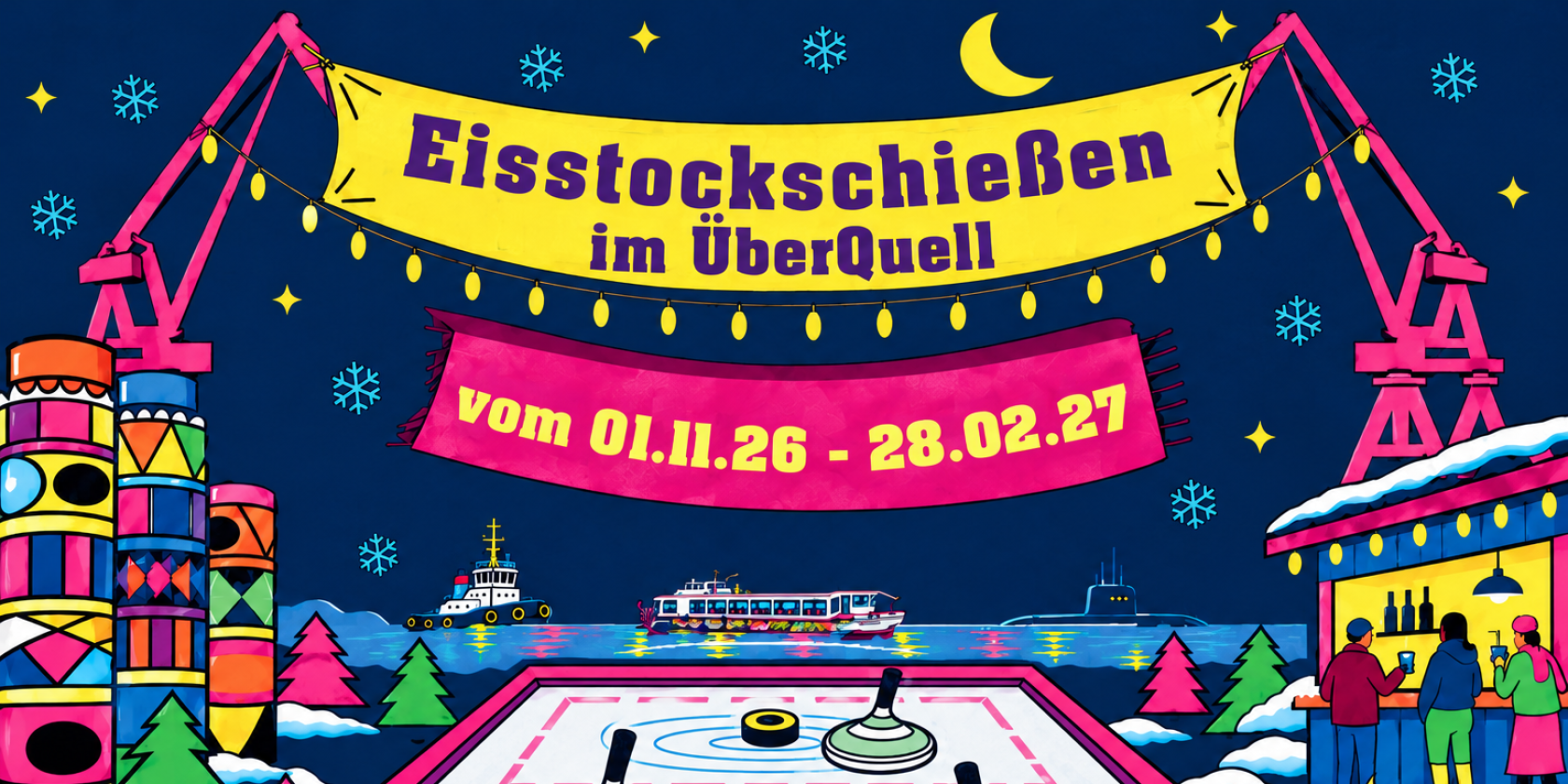 Eisstockschie&szlig;en im &Uuml;berQuell &ndash; Wintermomente am Hamburger Hafen, &copy; &Uuml;berQuell GmbH