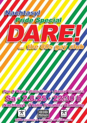 DARE club - Flyer - Hamburg Pride/CSD 2025, © Frankie Dare