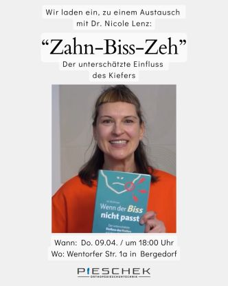 Eventreihe Wunderwerk Fu&szlig;: Zahn-Biss-Zeh - der untersch&auml;tzte Einfluss des Kiefers, &copy; Pieschek Orthop&auml;dieschuhtechnik/Dr. Nicole Lenz