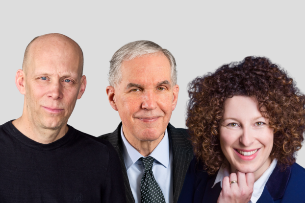 Konstantin Richter, Prof. Dr. Burkhard Schwenker, Simone Salden (v.l.n.r.), &copy; J&uuml;rgen Bauer/Suhrkamp Verlag | Axel Martens | Sarah Chambon