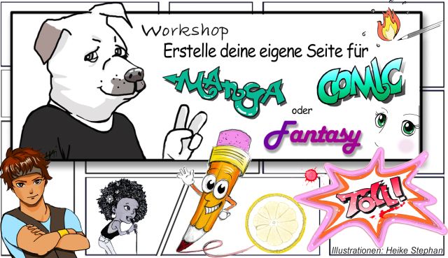 Sommerferien-Workshop: Erstelle deine eigene Comic-, Manga- oder Fantasy-Seite!, © Heike Stephan