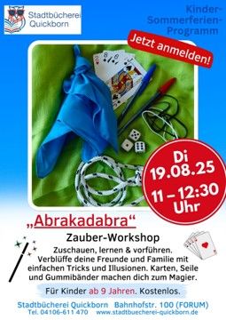 Zauber-Workshop, © Stadtbücherei Quickborn