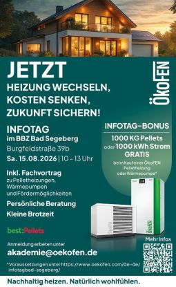 Flyer Infotag Bad Segberg, &copy; &Ouml;koFEN Heiztechnik GmbH