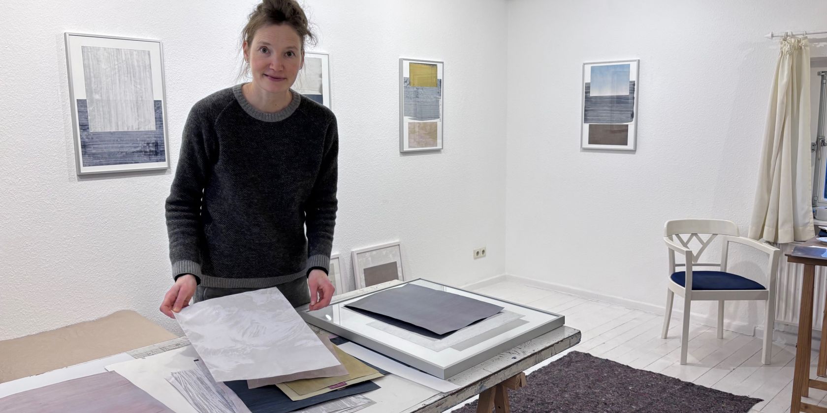 Simone Distler im Atelier, &copy; Simone Distler