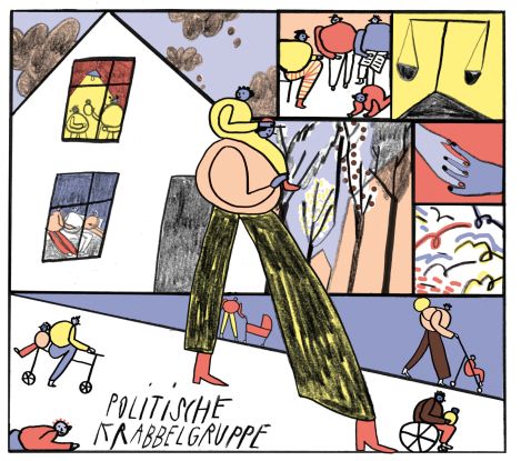2023-11-23-Politische-Krabbelgruppe_S5, © Illustration: Jill Pastore