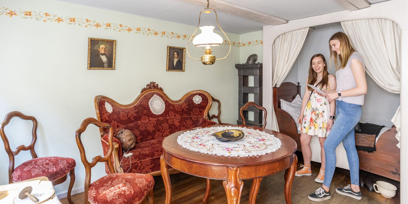 Gute Stube und Alkoven in der Kramer-Witwen-Wohnung, Foto SHMH Sinje Hasheider, &copy; SHMH, Foto: Sinje Hasheider