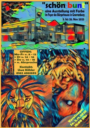‚schön bunt‘: eine Ausstellung mit Farbe im Bürgerhaus Gnarrenburg, © Uwe Köhler
