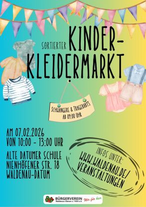 Plakat 3. Kinderkleidermarkt Waldenau-Datum
