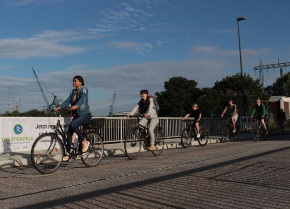 Anradeln f&uuml;rs STADTRADELN Hamburg, &copy; ADFC Hamburg