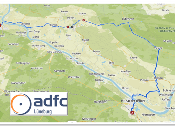 Mit Bahn und F&auml;hre in die L&uuml;btheener Heide, &copy; ADFC L&uuml;neburg
