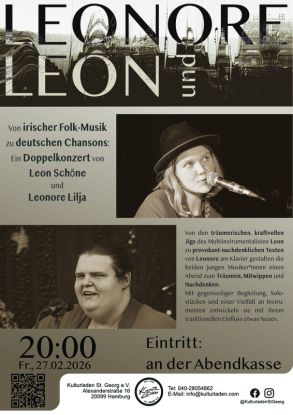 Konzert Leonore Lilja und Leon Sch&ouml;ne, &copy; Kulturladen St. Georg