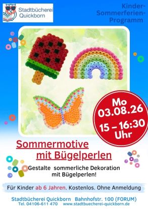 ksp-2026-sommermotive-mit-buegelperlen, &copy; Stadtb&uuml;cherei Quickborn