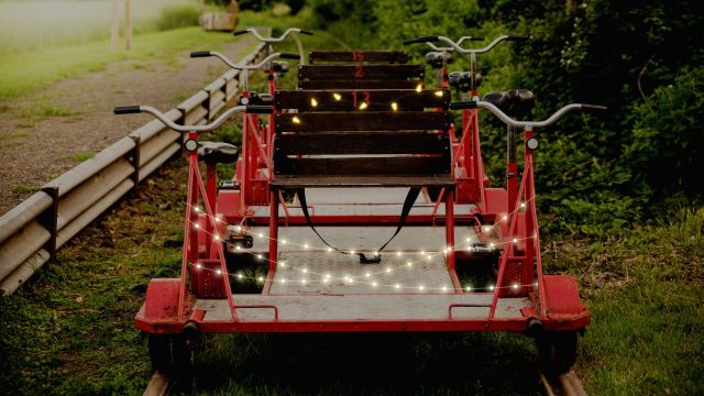 Lichterfahrt 2026 mit der Naturpark-Draisine, &copy; Schienenverkehr Malente-L&uuml;tjenburg e.V.
