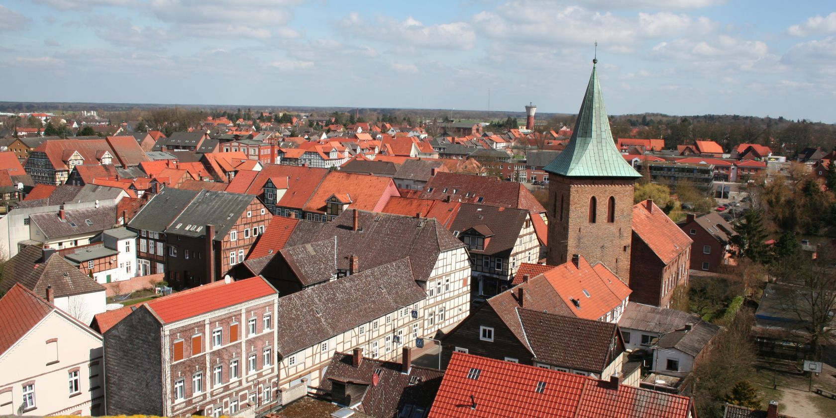 Amtsturm-Museum L&uuml;chow - Blick vom Turmdach, &copy; Museumsverbund L&uuml;chow-Dannenberg e. V. / Jenny Raeder