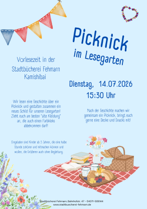 Vorlesezeit Juli, &copy; Stadtb&uuml;cherei Fehmarn