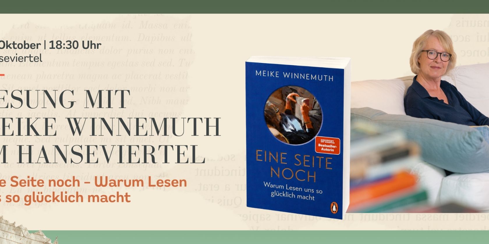 Hanseviertel Lesung Meike Winnemuth, &copy; Hanseviertel