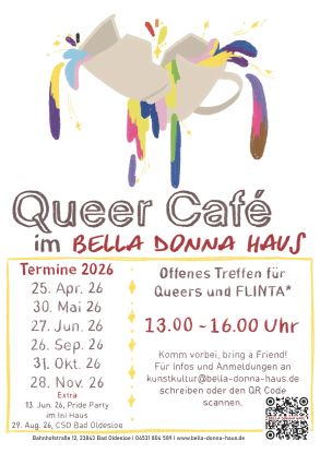 Plakat Queer Cafe, &copy; Paula M&ouml;ller