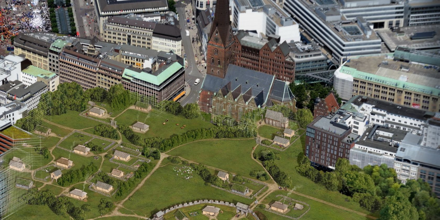 Die Hammaburg, © Archäologisches Museum Hamburg
