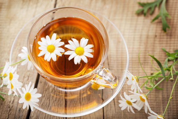 Gemeinsame Runde - spannende Stunde., © cup of herbal tea with chamomile flowers  von Olga Miltsova, Adobe Stock
